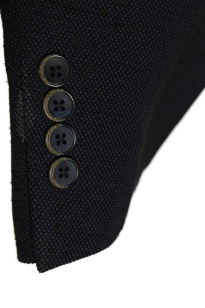 Tallia Mens Dark Blue Collared Blazer Big & Tall Size 56