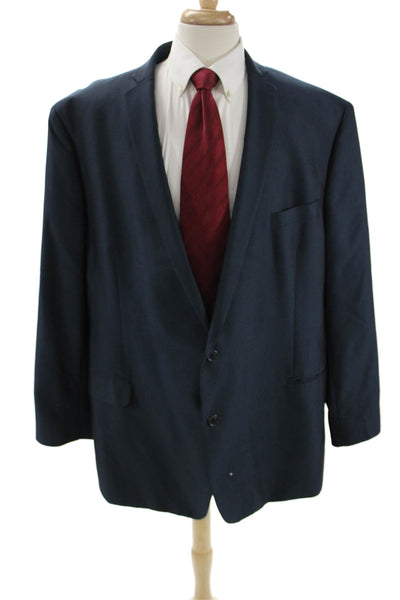 Tallia Mens Big & Tall Dark Blue Suit Jacket Polyester Rayon Size 56