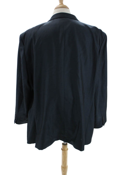 Tallia Mens Big & Tall Dark Blue Suit Jacket Polyester Rayon Size 56