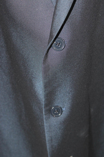 Tallia Mens Big & Tall Dark Blue Suit Jacket Polyester Rayon Size 56