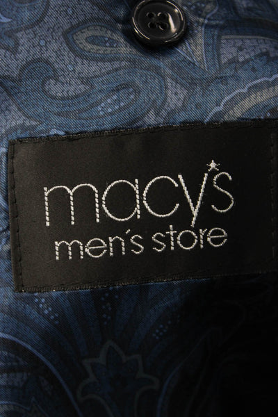 Tallia Mens Big & Tall Dark Blue Suit Jacket Polyester Rayon Size 56