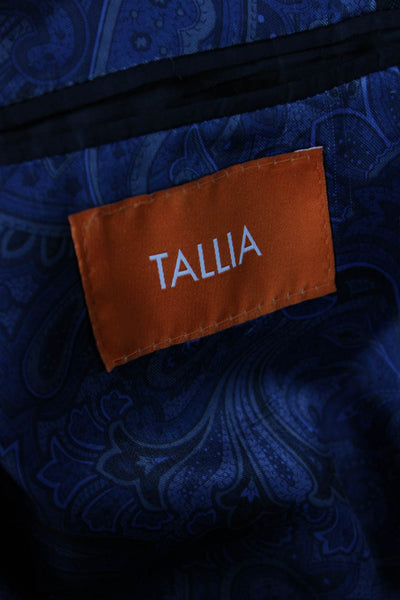Tallia Mens Big & Tall Dark Blue Suit Jacket Polyester Rayon Size 56