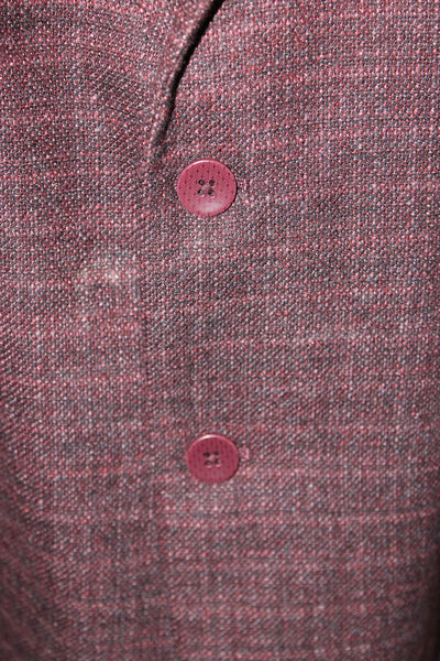 Tallia Mens Brown Striped Wool Blend Blazer Collared Button Size 54