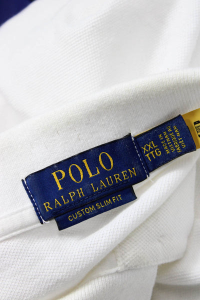 Polo Ralph Lauren Mens White Short Sleeve Cotton Polo Big & Tall Size 2XL