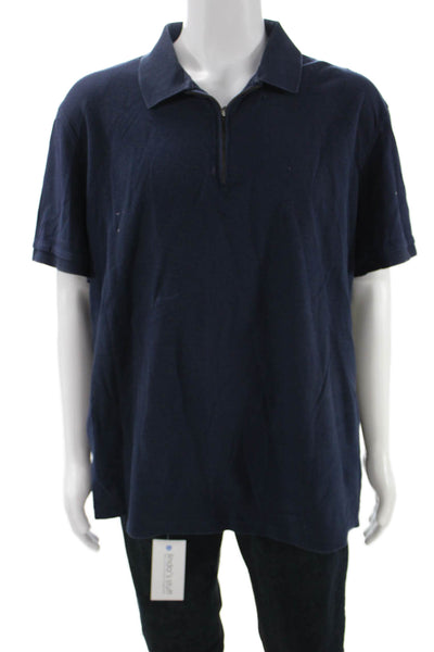 Charles Tyrwhitt Mens Dark Blue Cotton Short Sleeve Polo Size 2XL