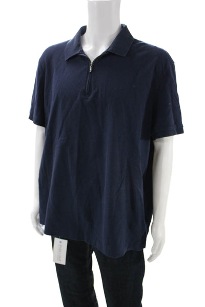 Charles Tyrwhitt Mens Dark Blue Cotton Short Sleeve Polo Size 2XL