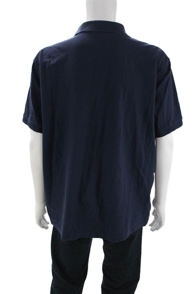 Charles Tyrwhitt Mens Dark Blue Cotton Short Sleeve Polo Size 2XL
