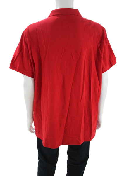 Polo Ralph Lauren Mens Red Short Sleeve Collared Polo 100% Cotton Size 2XL