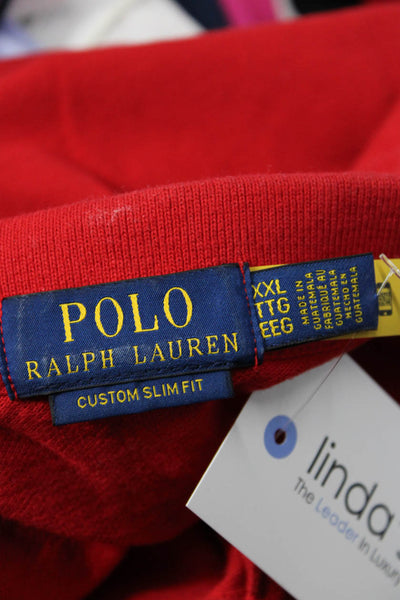 Polo Ralph Lauren Mens Red Short Sleeve Collared Polo 100% Cotton Size 2XL