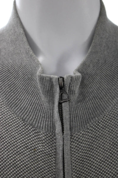 Polo Ralph Lauren Mens Gray Cotton Mock Neck Zip Vest Size 2XL