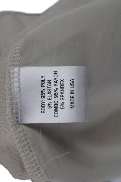 Lola & Sophie Women Sleeveless V-Neck Tunic Blouse Beige Size L