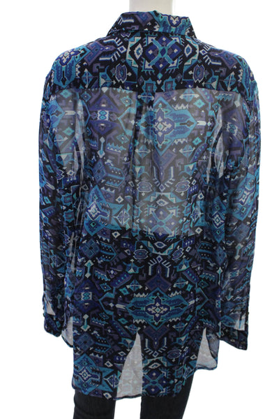 Equipment Femme Women Tunic Blouse Silk Black Size L
