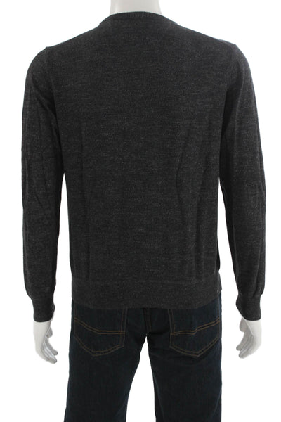 Faherty Brand Mens Pullover Sweater Dark Gray Cotton Cashmere Crew Size S