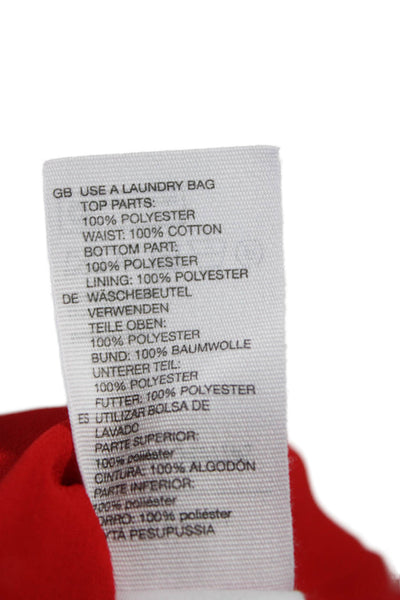 & Other Stories Women Maxi Sundress Red Polka Dot Drawstring Size 8