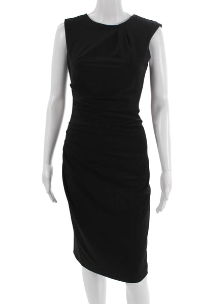 Rinascimento Womens Bodycon Dress Black Sleeveless Mid-Calf Size S