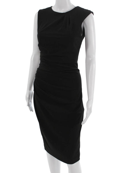 Rinascimento Womens Bodycon Dress Black Sleeveless Mid-Calf Size S