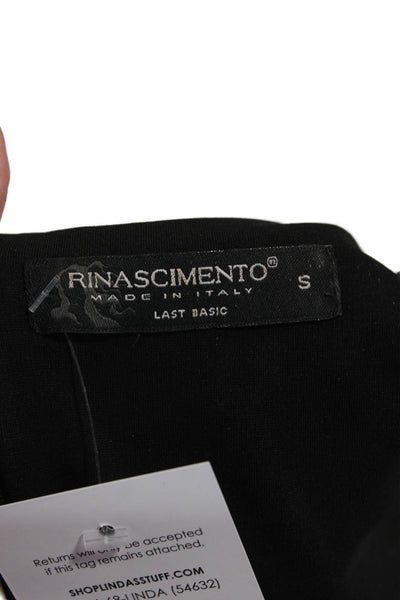 Rinascimento Womens Bodycon Dress Black Sleeveless Mid-Calf Size S