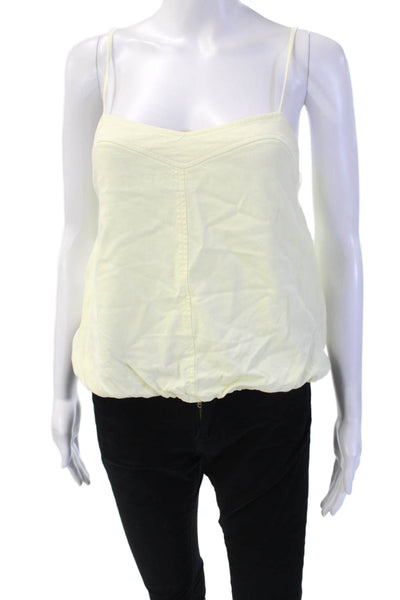 Zara Womens Yellow Camisole Solid Viscose Spandex Size XS