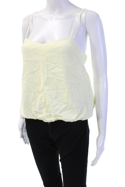 Zara Womens Yellow Camisole Solid Viscose Spandex Size XS