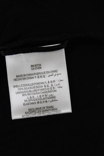 BCBGMAXAZRIA Women Shift Dress Black Silk Sleeveless Short Size XS