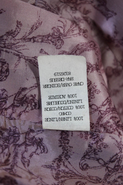 Cynthia Cynthia Steffe Womens Linen Dark Blue V-Neck 3/4 Sleeve Blazer Size 6