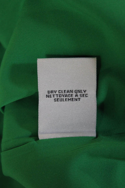 Debbie Shuchat Womens Sheath Dress Green Sleeveless Buckle Mid-Calf Size 6