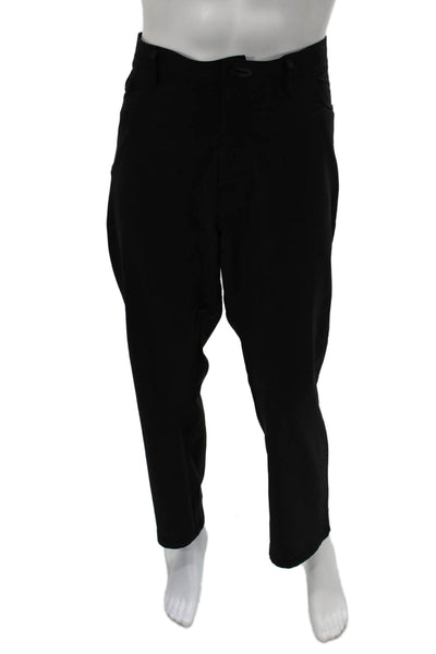 Public Rec Mens Dress Pants Black Button 90% Polyester 10% Spandex Size 42