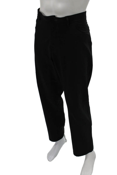Public Rec Mens Dress Pants Black Button 90% Polyester 10% Spandex Size 42