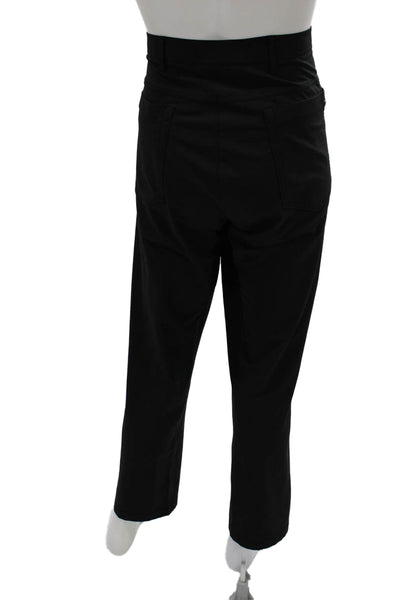 Public Rec Mens Dress Pants Black Button 90% Polyester 10% Spandex Size 42