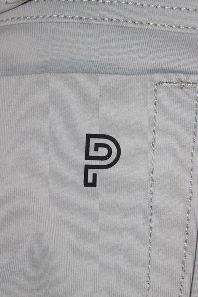 Public Rec Mens Cropped Ankle Pants Gray Nylon Spandex Button Size 40