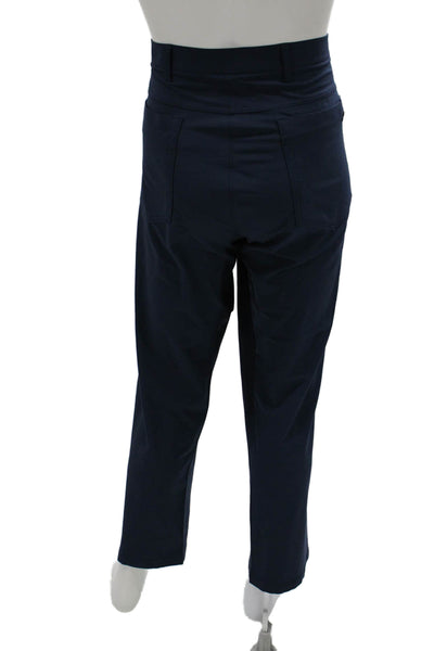 Public Rec Mens Cropped Dress Pants Dark Blue Linen Blend Size 42