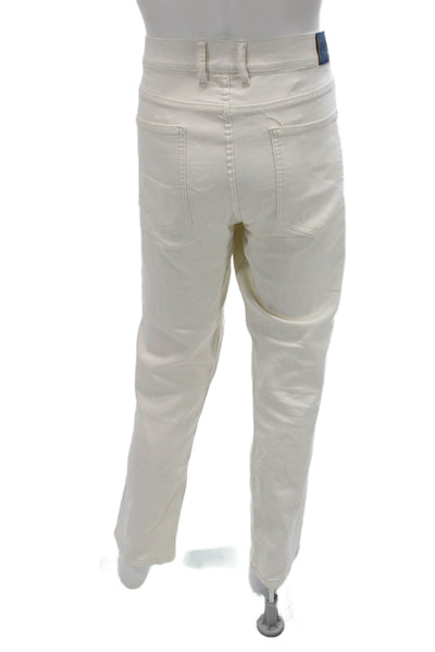 Mugsy Mens Classic White Solid Button Closure Pants Size 42