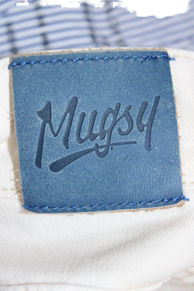 Mugsy Mens Classic White Solid Button Closure Pants Size 42