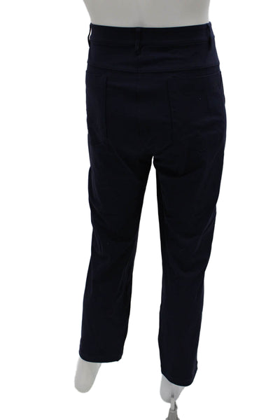 Public Rec Mens Dark Blue Ankle Cropped Pants Nylon Spandex Button Size 38