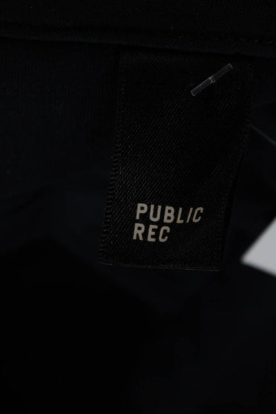 Public Rec Mens Dark Blue Ankle Cropped Pants Nylon Spandex Button Size 38