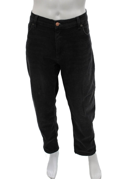 Mugsy Mens Straight Tapered Black Jeans Button Fly Size 40