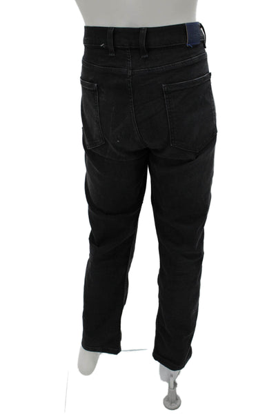 Mugsy Mens Straight Tapered Black Jeans Button Fly Size 40