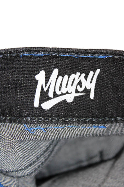 Mugsy Mens Straight Tapered Black Jeans Button Fly Size 40