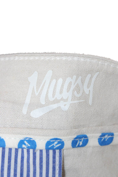 Mugsy Mens Cropped Chino Pants Beige Linen Blend Size 40