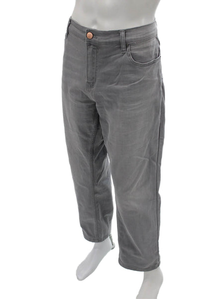 Mugsy Mens Gray Cropped Straight Jeans Cotton Blend Inseam 30 Size 40