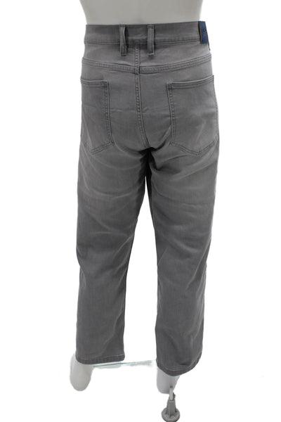 Mugsy Mens Gray Cropped Straight Jeans Cotton Blend Inseam 30 Size 40