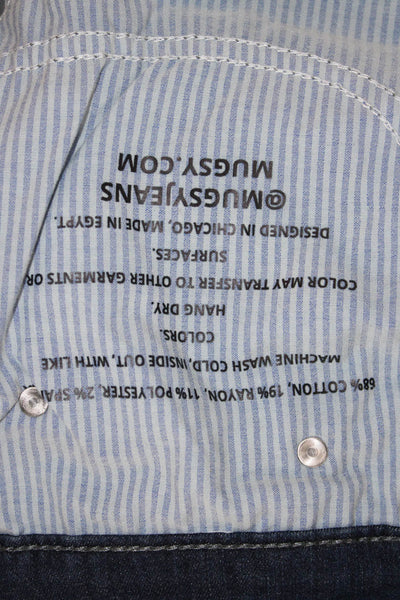 Mugsy Mens Straight Dark Blue Jeans Size 42