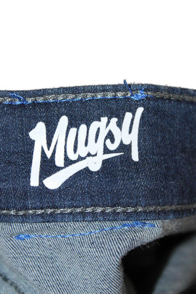 Mugsy Mens Straight Dark Blue Jeans Size 42