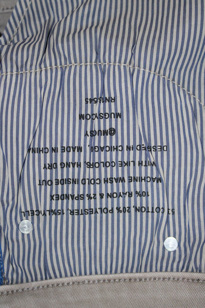 Mugsy Mens Chino Pants Gray Button Fly Size 40