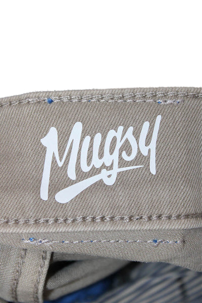 Mugsy Mens Chino Pants Gray Button Fly Size 40