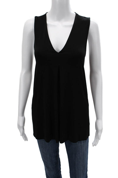 Banana Republic Womens Basic V Neck Sleeveless Tunic Tank Black Size M
