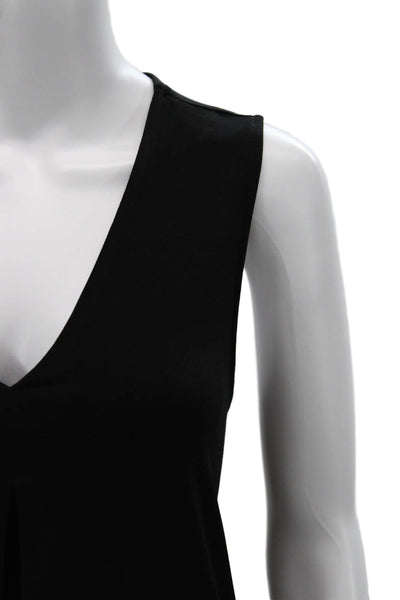 Banana Republic Womens Basic V Neck Sleeveless Tunic Tank Black Size M