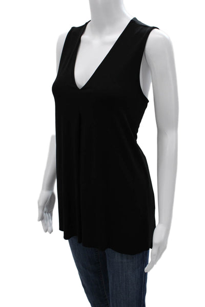 Banana Republic Womens Basic V Neck Sleeveless Tunic Tank Black Size M
