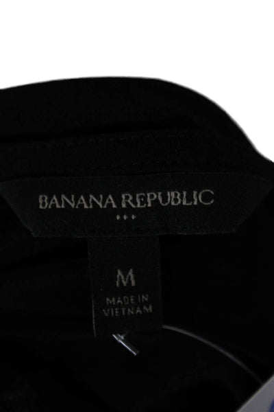 Banana Republic Womens Basic V Neck Sleeveless Tunic Tank Black Size M