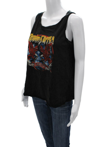 Denim & Supply By Ralph Lauren Women Black Bird Print Tank Size S